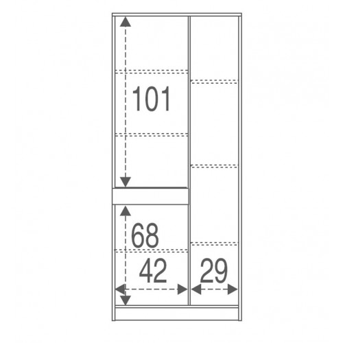 Armadio 180 Bianco 3 Ante Cassetto Mobile Porta Scope 6 Ripiani Scarpiera Bagno
