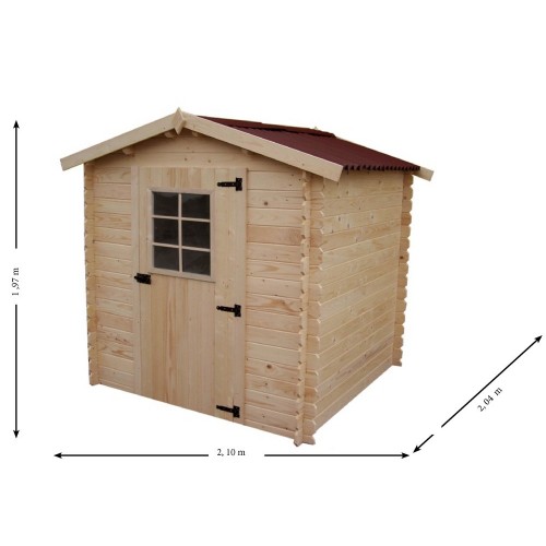 Casetta 2x2 in Legno 28 mm da Giardino Esterno per Attrezzi Blockhouse Rimessa