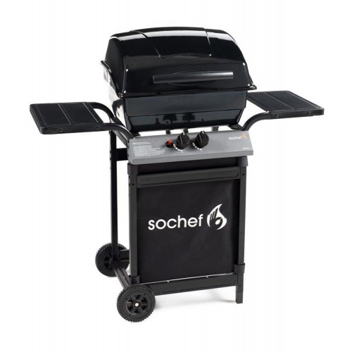 Barbecue a Gas con Pietra Lavica 2 Bruciatori in Acciaio Inox Griglia da Balcone