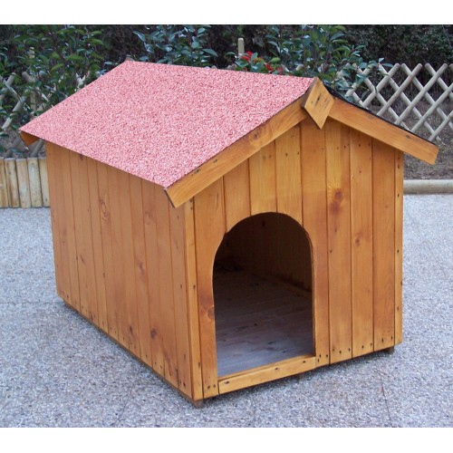 Cuccia per Cane Taglia Grande in Legno Tetto con Pavimento Interno uso Esterno