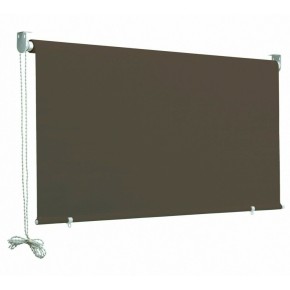 Tenda da Sole a Caduta 200x250 Marrone Rullo Alluminio Soffitto Terrazzo Balcone