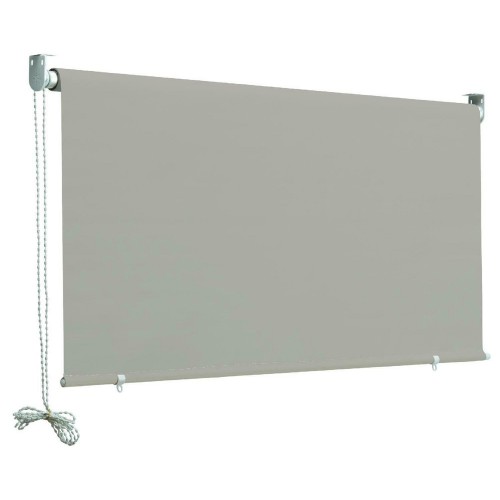 Tenda da Sole a Caduta Grigio 150x250 Attacco Soffitto Balcone Rullo Alluminio