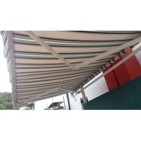 Tenda da Sole a Bracci Retrattili 250x200 Marrone con Rullo da Esterno Balcone 2
