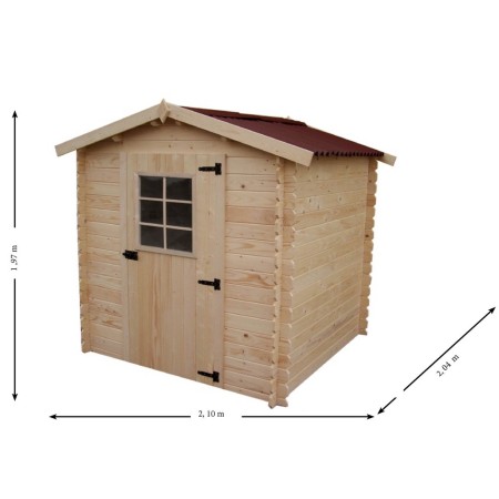Casetta 2x2 in Legno 20 mm da Giardino Esterno per Attrezzi Blockhouse Rimessa