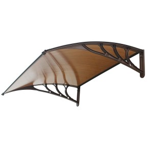 Tettoia Copertura 100x80 Modulare Pensilina in ABS Policarbonato Alveolare Fume