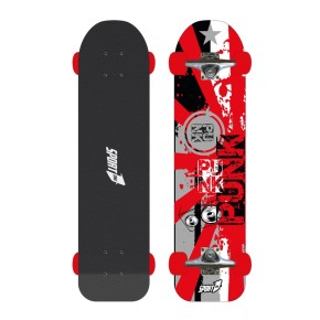 Tavola da Skateboard Nero 76 cm Max 100kg Bambino Adulto in Legno Skate Completo 2