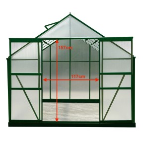 Serra in Alluminio Policarbonato 2.4x4 per Piante Orto Copertura da Giardino 2