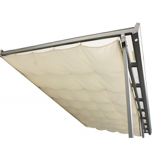 Pergola Addossata 4x3 in Alluminio Gazebo da Giardino Terrazzo Pergolato Carport