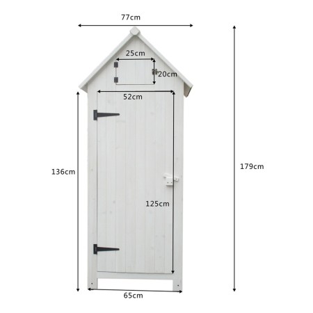 Casetta Armadio in Legno Azzurro Ripiani Mobile Ripostiglio da Giardino Attrezzi