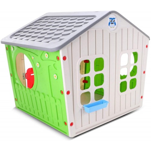 Casetta per Bambini in Plastica da Esterno Giocattolo in Resina Bimbi Giardino