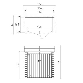 Armadio in Legno Pavimento Casetta Ripostiglio Attrezzi Giardino Esterno Balcone 2