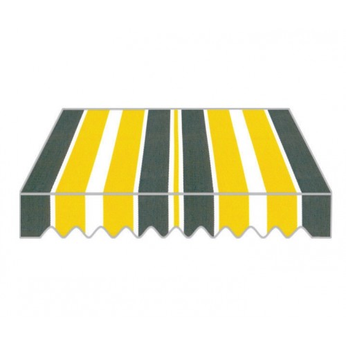 Tenda da Sole a Caduta 300x250 Gialla con Bracci Balcone Rullo Esterno Parasole