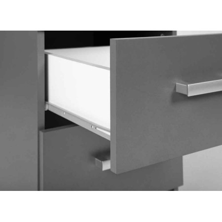 Comodino Grigio con Cassetti per Piccoli Spazi Cassettiera Moderni Camera Letto