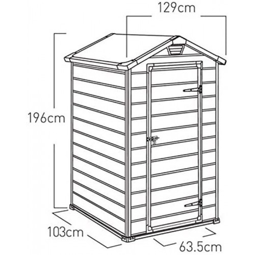 Box da Giardino Ripostiglio Porta Attrezzi per Esterno PVC Keter Effetto Legno
