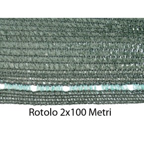 Rete Ombreggiante Rotolo 2x100 Metri Verde Oscurante Telo Copertura Privacy
