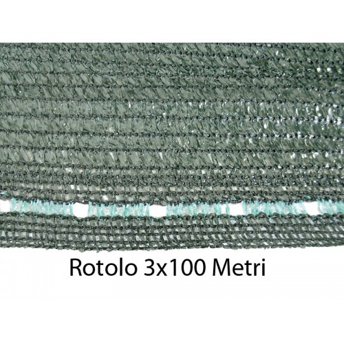 Telo Ombreggiante 3x100 Metri Verde per Recinzione Copertura Rete Oscurante