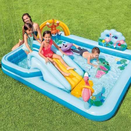 Parco Acquatico con Scivolo per Bambini Piscina Gonfiabile Giungla con Palline