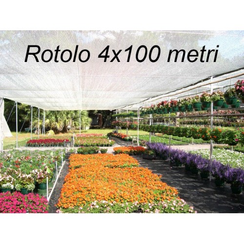 Telo Ombreggiante Bianco 4x100 Metri per Recinzione Rete Oscurante Copertura