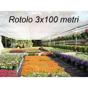 Telo Ombreggiante 3x100 Metri Bianco per Recinzione Copertura Rete Oscurante