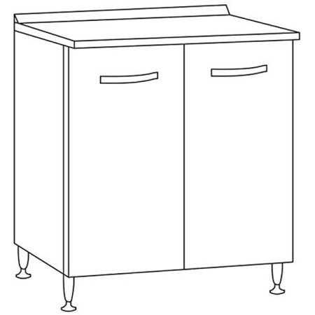 Mobile per Cucina Componibile in Legno Larice Grigio Dispensa 80 cm Larghezza