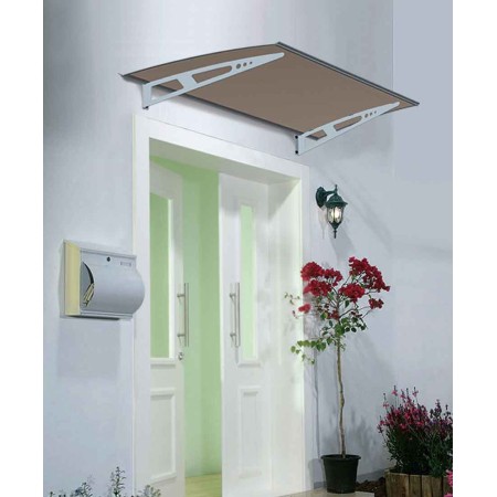 Tettoia Alluminio Pensilina 150x100 Policarbonato Parapioggia per Porte Balconi