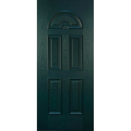 Pannello per Porta Blindata Verde da Esterno in Vetroresina 90x210 con Arco