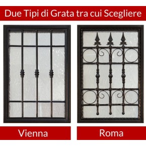 Porta Blindata con Vetro e Grata a Doppia Anta Pannello per Esterno Pantografato 2