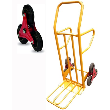 Carrello Portapacchi per Scale Trasporto 250 Kg Portatutto Bravetta con 3 Ruote