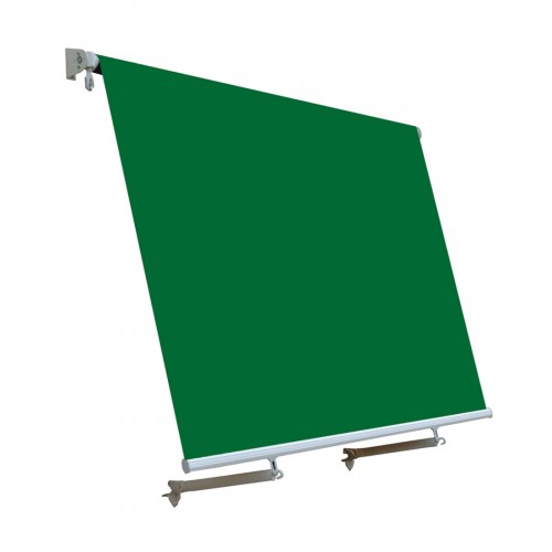 Tenda da Sole Verde 245x245 a Parete con Bracci da Terrazzo Avvolgibile Esterno