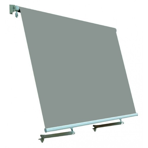 Tenda da Sole 245x245 Grigia a Caduta con Bracci per Balcone da Esterno Moderna