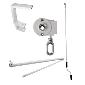 Tenda da Sole 300x200 a Bracci Retrattili Righe Rossa Rullo per Esterno Terrazzo 2