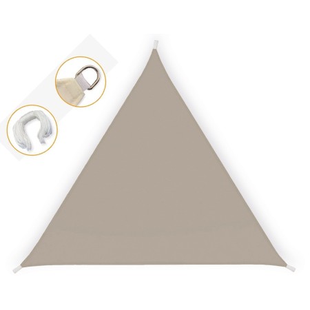 Vela Ombreggiante 3x3 Tortora Triangolare Telo Tenda Parasole Giardino Esterno