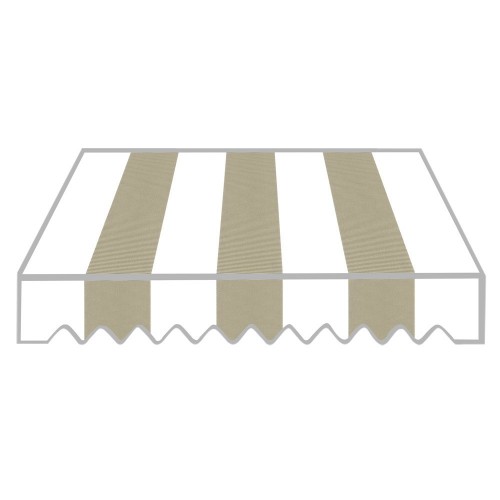 Tenda Parasole a Caduta 300x250 cm Beige con Bracci Balcone Esterno Rullo Sole