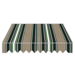 Tenda da Sole a Caduta 300x250 Verde con Bracci Balcone Rullo Soffitto Parasole 2