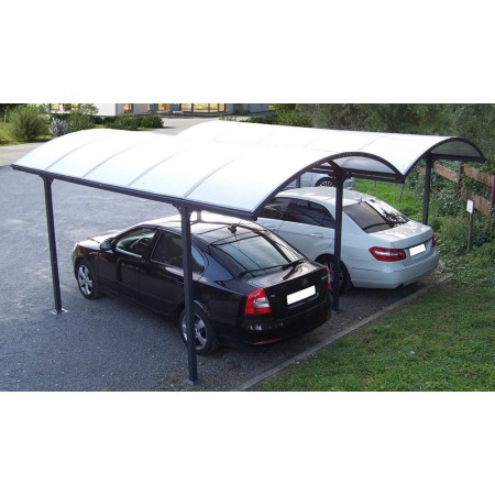 Carport in Alluminio 6x5 metri Policarbonato Gazebo Posto Auto Capanno Tettoia