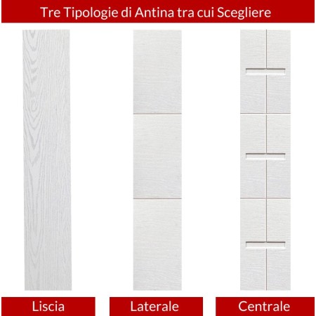 Porta Blindata due Ante con Vetro Pannello da Esterno Inserti in Alluminio