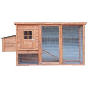 Voliera Gabbia Pollaio Casetta in Legno 3-4 Galline per Polli Volatili Quaglie