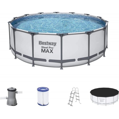Piscina Frame Fuoriterra Rotonda 427x122 con Pompa Scaletta Filtro Depurazione