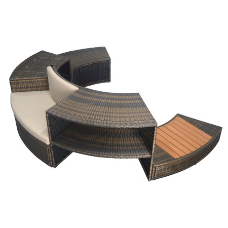Piscina con Mobili Idromassaggio Spa 184x73 6 Persone Semi Rigida Rotonda