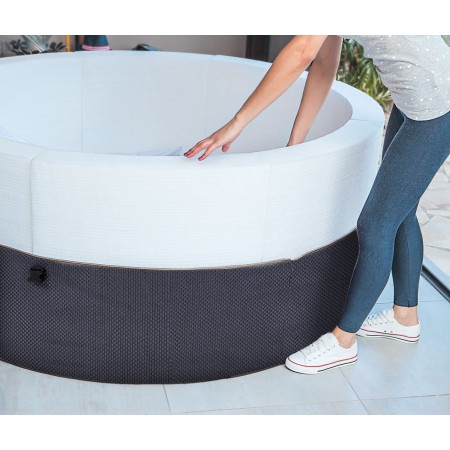 Piscina Idromassaggio Spa 156x70 Mobili Rotonda Riscaldata 4 Adulti Semi Rigida