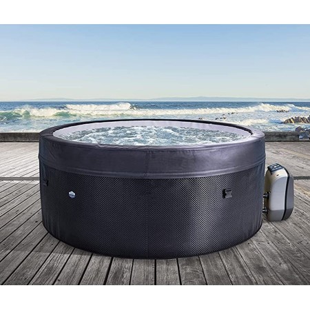 Piscina Idromassaggio Spa 156x70 Mobili Rotonda Riscaldata 4 Adulti Semi Rigida