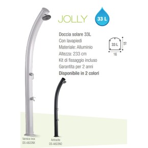 Doccia Riscaldamento Solare 33 litri in Alluminio da Giardino Esterno Piscina 2