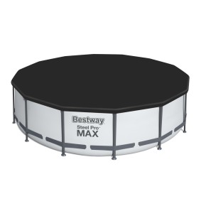 Telo con Elastico per Piscina Esterna Rotonda Diametro 427 cm Copertura Estiva