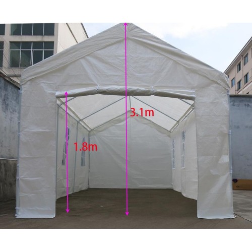 Gazebo in Acciaio 3x6 Esterno Sagre Eventi Bianco Stand Fiere Capannone Tendone