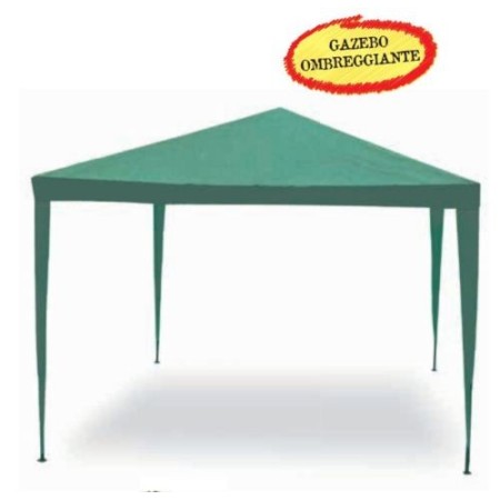 Gazebo Verde Smontabile 3x3 mt Struttura Acciaio Ombreggiante Ombra Giardino