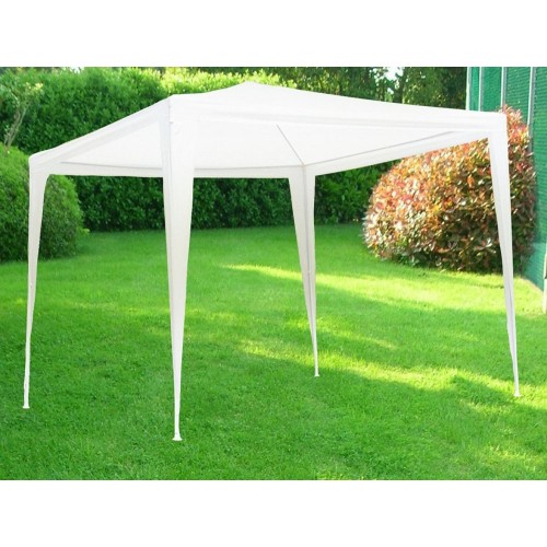 Gazebo Bianco Smontabile 3x2 Acciaio Ombreggiante Ombra Giardino Feste Esterno