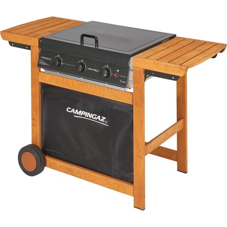 Campingaz Barbecue Dual Gas 14 Kw Metano GPL 3 Bruciatori Griglia Piastra Ghisa | BricoShop24