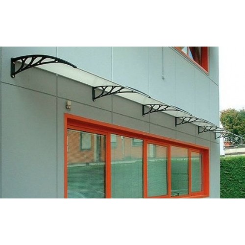 Tettoia Copertura 150x100 Pensilina Policarbonato Compatto Satinato Opalino 