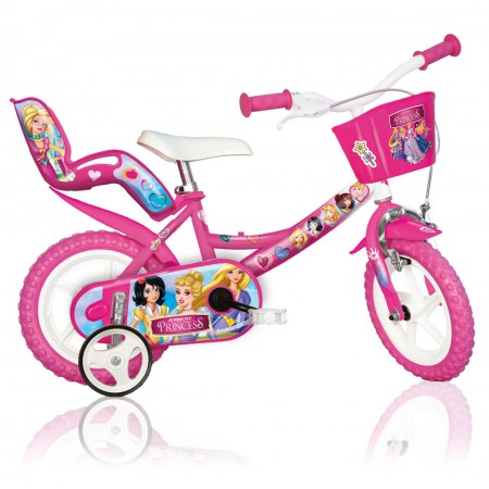 Bicicletta per Bambina 12 Pollici Princess 3 4 5 Anni Rotelle