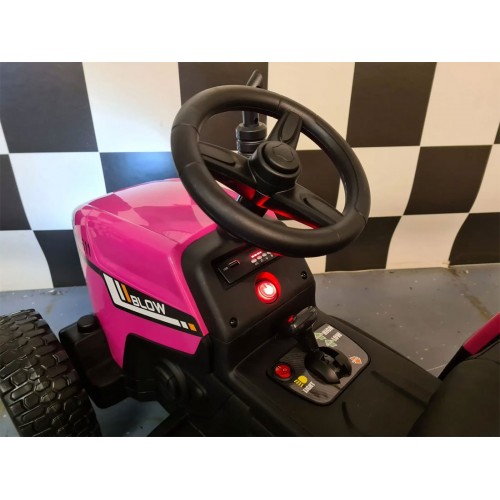 Trattore Macchina Elettrica per Bambina a Batteria 12V Telecomandata | BricoShop24